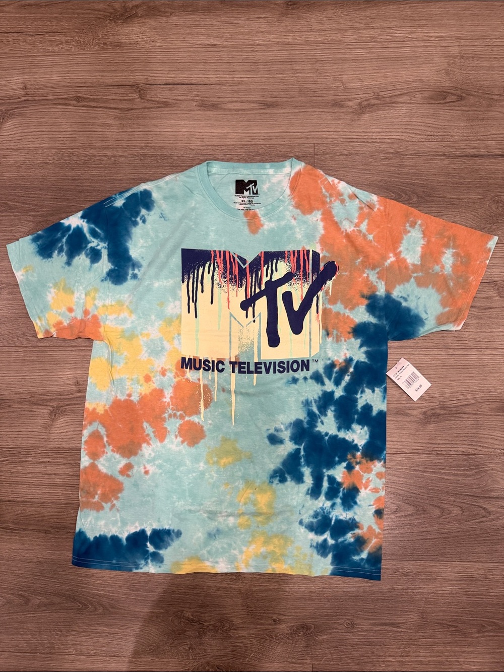 MTV Music Television Logo Tye Dye Shirt Men’s Size Extra Large